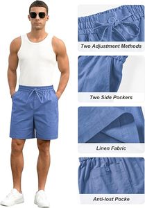 Shorts décontractés d'été pour hommes, respirants et à séchage rapide, avec logo personnalisé sur le devant, 100 % polyester, fermeture à cordon de serrage - Product Image 6