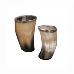 Tasse à corne à boire en forme de hibou sculpté Tasse en corne de boeuf naturelle fabriquée à la main avec poignée Style médiéval pour la fête par Crescent Crafts - Product Image 5