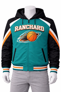 Chaqueta moderna para entrenador de baloncesto con botones a presión, ropa deportiva exterior cómoda para prácticas de equipo y personal de entrenamiento. - Product Image 3