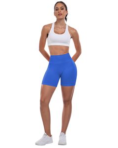 Workout Gym Shorts For Women Biker Shorts High Waisted Tummy Control Butt Lifting Running Sports Yoga <b>Booty</b> Scrunch Butt Shorts - Product Image 3
