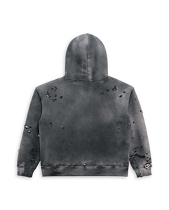Custom Distressed <b>Men</b>’s Hoodie 450GSM French Terry Vintage Acid Wash Sweatshirt - Product Image 2