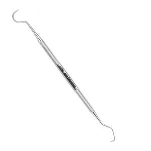 Professional Manual Dental Tartar Scraper 100% Stainless Steel Double-Sided Hook Angled Pick Tool CE Certified for Teeth Plaque - Product Image 1