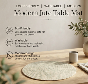 Mantel de Yute de Fibra Natural de Lujo, Ecológico, Hecho a Mano, para Mesa de Comedor, para Hogar, Cocina, Hotel, Exportación al por Mayor, India - Product Image 2