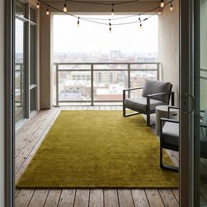 Alfombra de Lana de Lujo, Color Mostaza Dorado, Anudada a Mano, con Patrón Floral Clásico, para Sala de Estar o Dormitorio - Product Image 5
