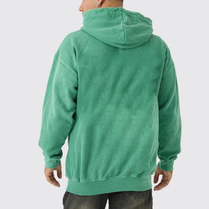 Sweat-shirts surdimensionnés pour hommes personnalisés, 500 g/m², fermeture éclair intégrale, logo imprimé DTG, streetwear, 100 % coton molletonné, OEM ODM - Product Image 2