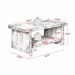 Tavolino Industriale Stile Fattoria con Funzione di Stoccaggio Pieghevole, Mobile TV in Marmo Wabi-Sabi per Soggiorno o Camera da Letto - Product Image 3