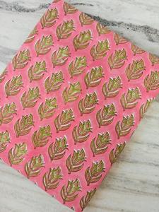 Tissu en coton imprimé au bloc élégant, écologique, réutilisable, à motifs floraux, impression personnalisée, fournisseur de tissus imprimés à la main en gros - Product Image 2