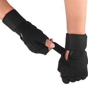 Gants de musculation professionnels en néoprène avec support de poignet à compression et fermeture auto-agrippante – Équipement de musculation robuste pour la salle de sport - Product Image 6