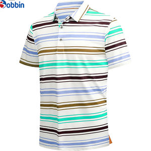 คอลเลคชั่นฤดูร้อน เสื้อโปโลผู้ชายลายทางเทรนด์ใหม่ ปักโลโก้ตามสั่ง เสื้อโปโลผู้ชายลำลองสำหรับผู้ชาย ชุดกีฬา - Product Image 4