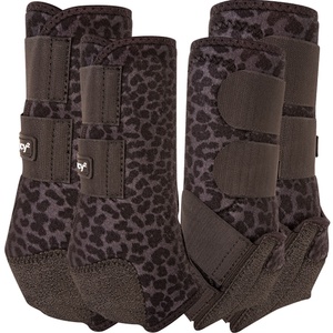 Bota de Protección para Caballo TOUGH TACK con Estampado de Leopardo Marrón/Estilo de Lujo en Neopreno con Estampado de Leopardo para Protección de Patas - Product Image 1