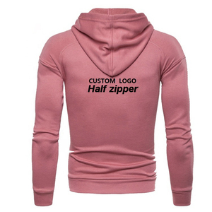 Sudadera deportiva de manga larga con media cremallera, corte ajustado, cuello alto, forro polar suave de algodón transpirable, estampada, para invierno, talla XS, color liso. - Product Image 6