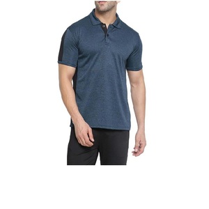 T-shirt de sport pour homme respirant à coupe classique, col montant, séchage rapide, haute élasticité, en polyester, idéal pour l'entraînement et les activités de plein air - Product Image 1