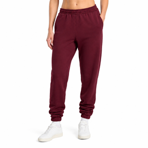 Pantalones Deportivos de Felpa Personalizados para Mujer, 300 GSM, Algodón y Poliéster, para Gimnasio y Entrenamiento, Corte Ajustado, Marca Privada - Product Image 1