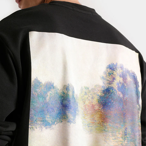 Pull-over modulaire surdimensionné avec patch de marque amovible en velcro et bordures côtelées robustes - Product Image 5