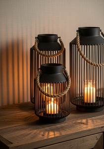 Faroles de Metal Decorativos Hechos a Mano, Personalizados para Interiores y Exteriores, Faroles de Piso Modernos Estilo Rústico, Faroles para Decoración de Eventos - Product Image 6