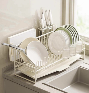 Single Tier Retractable Workshop Dish Drying <b>Rack</b> Modern Waterproof White Galvanized Steel Wire Mesh Adjustable Drain <b>Plate</b> - Product Image 4