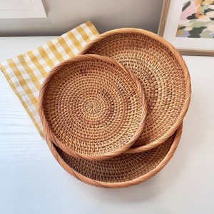 Natural Rattan Serving Tray Best Quality Handmade Elegant Home Kitchen Serving <b>Storage</b> Tray Use - Product Image 2