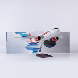 Modelos de avión de resina de 47cm con librea personalizada, avión A320 Neo Avianca Airlines, modelo de avión a escala 1/80 con luces - Product Image 5