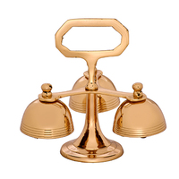 Sanctus Trois Cloches |   Cloche d'autel triple en laiton pour la Messe catholique et le culte religieux – Export Corporation