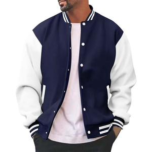 Chaquetas Varsity de Lona para Hombre, Invierno, Venta al Por Mayor, Logotipo Personalizado, Cuello Alto, Logotipo Frontal, Transpirables, Impermeables, Ecológicas, de Secado Rápido - Product Image 6