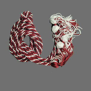 Cordones de poliéster 100% de 120 colores al por mayor para graduación, borlas personalizadas de un solo color y de dos colores para bolsos, prendas y días de graduación - Product Image 2