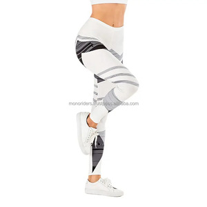 MONO RIDERS Leggings taille mi-haute pour femmes grandes tailles, respirants, antibactériens, en tissu tricoté sans couture Spandex/Nylon, style formel - Product Image 2