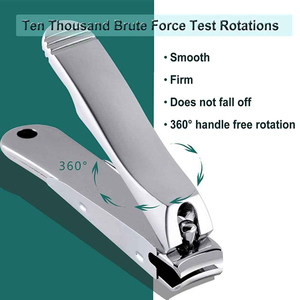 Coupe-ongles avec poignée antidérapante, outil de coupe d'ongles en acier inoxydable durable pour une prise en main confortable - Product Image 3
