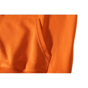 Sudadera con capucha naranja para hombre, de color sólido, resistente y de tela gruesa. - Product Image 3