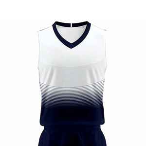Maillot de sport imprimé à col en V, uniforme de volleyball, séchage rapide, polyester, unisexe, printemps/été, kit de match pour club, personnalisable pour équipe - Product Image 3