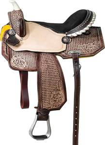Selle Western Anglaise en Cuir Véritable NOUVEAUTÉ - Siège Confortable 100% Cuir Noir Personnalisable - Fabriquée en Inde - Product Image 5