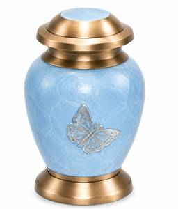 Mini Urna Conmemorativa Ecológica de Latón Rosa con Grabado de Mariposa para Guardar Cenizas Funerarias - Product Image 6