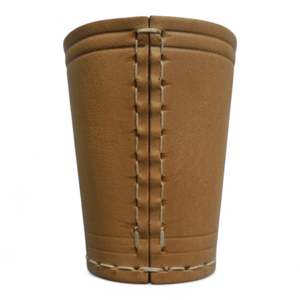 Juego de Lujo de Primera Calidad de 5 Vasos de Dados de Cuero Puro Hechos a Mano, Diseño y Logotipo Personalizados, Vaso de Dados de Cuero para Backgammon - Product Image 1