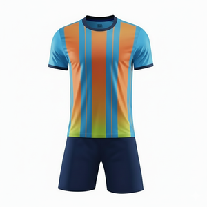 Custom Sublimated Soccer Jersey Set Men Yellow Moisture Wicking Polyester Short Sleeve Crew Neck <b>Athletic</b> Wear All Season - Product Image 3