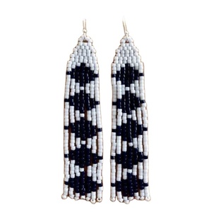 Western Boho Jewelry broderie à la main nouveau vintage perlé en forme de coeur boucle d'oreille graine perlée bohème gland boucles d'oreilles pour femmes fille - Product Image 4