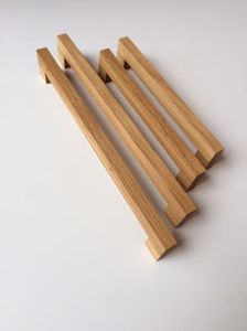 Wooden Cabinet Handle <b>Wardrobe</b> Door Handle Kitchen Door Knobs for Cabinets Knobs Wood Cabinet Knobs Nature Style - Product Image 6