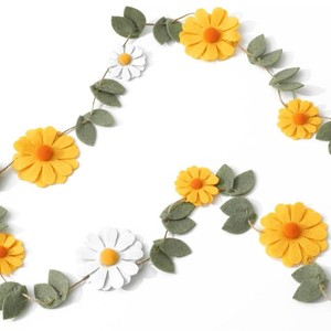 Guirnalda de Flores de Fieltro No Tejido Hecha a Mano, Rosa, Melocotón, Blanco, Decoración de Primavera para Interiores y Exteriores, Día de la Madre, Sala de Estar - Product Image 4