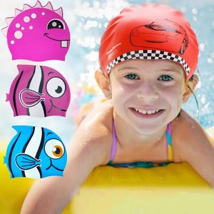 Toucas de Natação Personalizadas para Crianças com Tema de Peixe Nemo para Cabelos Longos, Chapéus para Esportes Aquáticos para Meninos e Meninas - Product Image 4