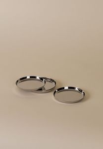 Round Metal <b>Coaster</b> <b>Set</b> For Dining Table Drink Protection With Non Slip Base Decorative Table Accessories - Product Image 2