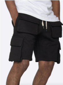 Shorts Cargo Homme Personnalisés Taille Mi-Haute 100% Coton Style Décontracté Multi-Poches Teint Uni pour l'Été – Vente en Gros - Product Image 2