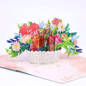 Carte de vœux 3D pop-up faite à la main pour maman, boîte à fleurs, anniversaire, cadeau, occasions spéciales, artisanat en papier - Product Image 1