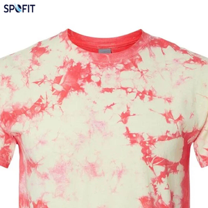 T-shirt décontracté pour homme à manches courtes, coupe régulière, séchage rapide, 220 grammes, avec logo personnalisé et motif tie-dye imprimé par transfert thermique - Product Image 6