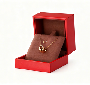 Nouvelle Arrivée Vente Chaude Boîte d'Emballage de Bijoux Personnalisée en Velours Rouge Écologique avec Fermeture Magnétique et Poignée pour Bagues et Boucles d'Oreilles - Product Image 4