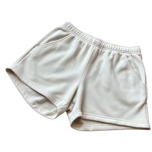 Pantalones cortos de lana de algodón personalizados, pantalones cortos de sudor desgastados con serigrafía, ropa de calle lavada con ácido desteñida al sol, pantalones cortos de color sólido para hombres - Product Image 1