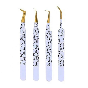 Pinzas Profesionales para Extensión de Pestañas, Punta Suave, Pinzas de Belleza de Acero Inoxidable, Herramienta de Precisión para Pestañas, Antiestática, para Salón de Belleza - Product Image 4
