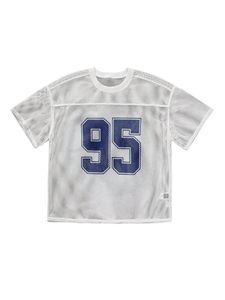 T-shirt de sport pour homme en maille à col rond et manches courtes avec impression de numéro de football – Fournisseur en gros - Product Image 6