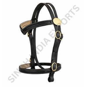 <b>Empty</b> Channel Western Show Leather Headcollar Bridle Genuine Leather Horse Headstall Custom Logo OEM Wholesale Supplier - Product Image 2