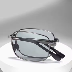Men's Fashion Driving <b>Square</b> Sunshade <b>Sunglasses</b> Metal Folding Outdoor Polarized Photochromic <b>Sunglasses</b> - Product Image 1