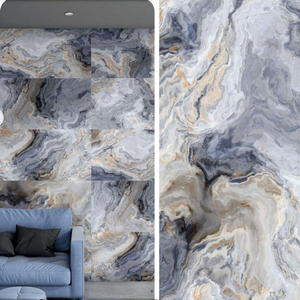 Carreaux de revêtement mural en porcelaine émaillée sculptée 600x1200, texture luxueuse, finition haute brillance, pour projets immobiliers commerciaux haut de gamme - Product Image 1