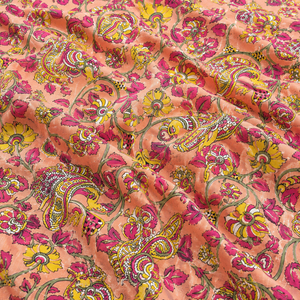 Tela de Algodón Tejida Estampada con Follaje Ecológico Orgánico Suave de Primera Calidad, Ligera, 170 g/m², para Cortinas y Prendas de Vestir - Product Image 2