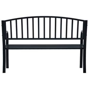 Banco de Jardín Resistente de Acero con Recubrimiento de Polvo Negro de 47.2 Pulgadas, Bancos para Patio, Categoría de Producto - Product Image 4